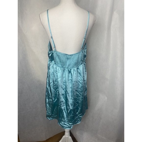 NWT Wild Fable Women's Aqua Blue Satin Slip Dress Sleeveless Size Large - Picture 5 of 12